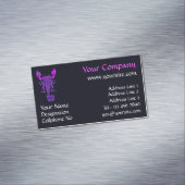 Paarse Celtic Knot Scorpion Magnetisch Visitekaartje (Voorbeeld)