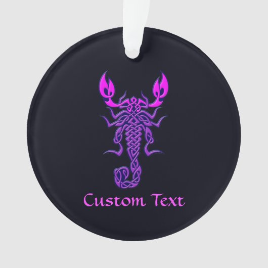 Paarse Celtic Knot Scorpion Ornament (voorkant)
