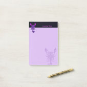 Paarse Celtic Knot Scorpion Post-it® Notes (Op bureau)