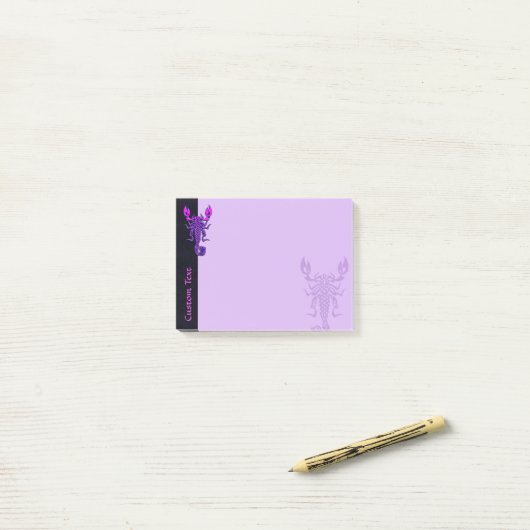 Paarse Celtic Knot Scorpion Post-it® Notes (Op bureau)