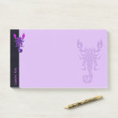 Paarse Celtic Knot Scorpion Post-it® Notes (Op bureau)
