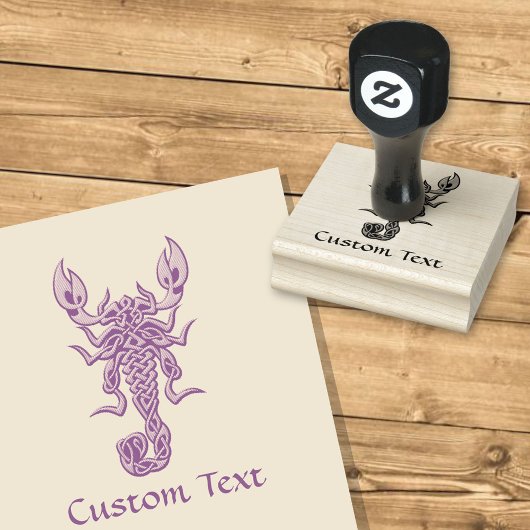 Paarse Celtic Knot Scorpion Rubberstempel