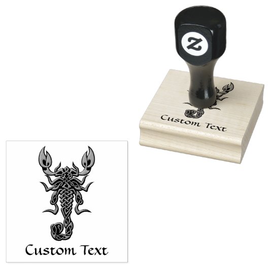Paarse Celtic Knot Scorpion Rubberstempel (Gestempeld)