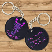 Paarse Celtic Knot Scorpion Sleutelhanger