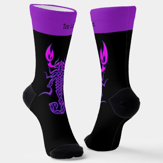Paarse Celtic Knot Scorpion Socks Sokken (Gebogen)