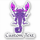 Paarse Celtic Knot Scorpion Sticker (Voorkant)