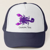Paarse Celtic Knot Scorpion Trucker Pet (Voorkant)