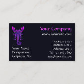 Paarse Celtic Knot Scorpion Visitekaartje (Voorkant)