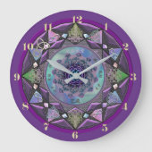 Paarse Celtic Mandala Wall klok (Voorkant)