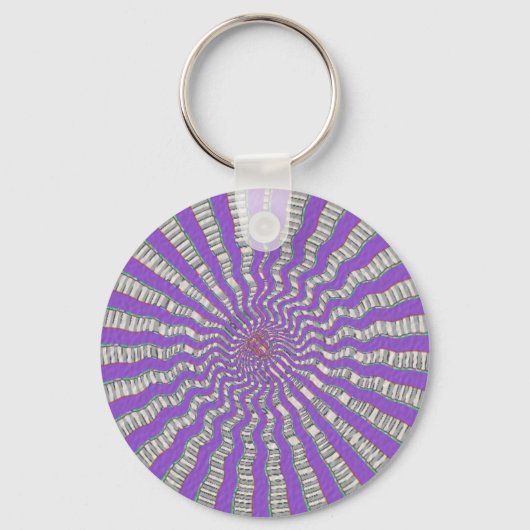 Paarse Chakra - Cool Paars Breeze Sleutelhanger (Voorkant)