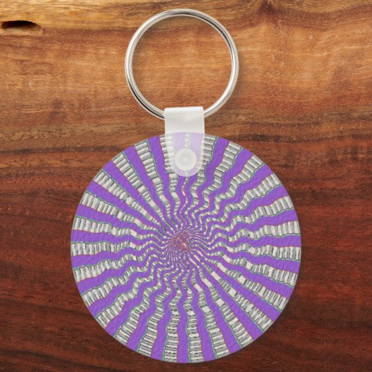 Paarse Chakra - Cool Paars Breeze Sleutelhanger (Voorkant)
