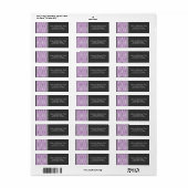 Paarse Chalkboard Chevron Adreslabel Etiket (Full Sheet)