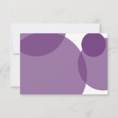 Paarse Champagne Bubbles Modern Wedding RSVP Kaartje (Achterkant)