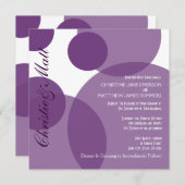 Paarse Champagne Bubbles Moderne Weddenschap Kaart (Voorkant / Achterkant)