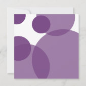 Paarse Champagne Bubbles Moderne Weddenschap Kaart (Achterkant)