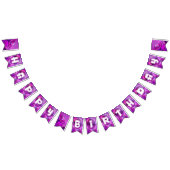 Paarse champignonbroed Birthday Vlaggetjes (Alle)