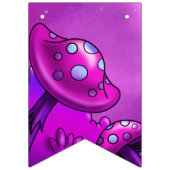 Paarse champignonbroed Birthday Vlaggetjes (Eerste vlag)