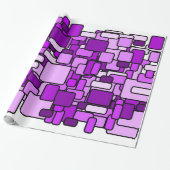 Paarse Chaos Cadeaupapier (Uitgerold)