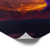 Paarse Chaos Heks in het Donkere Woud Poster (Hoek)