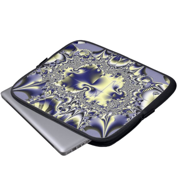 Paarse Chaos Laptop Sleeve (Voorkant onderkant)