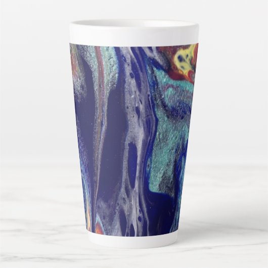 Paarse chaos latte mok (Voorkant)