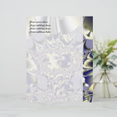 Paarse Chaos Persoonlijk Briefpapier Briefhoofd (Staand voorkant)