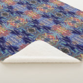 Paarse chaos sherpa deken (3/4)