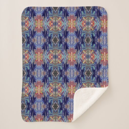 Paarse chaos sherpa deken (Voorkant)