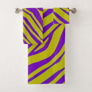 Paarse Chartreuse Exotic 3-punts handdoekset Bad Handdoek