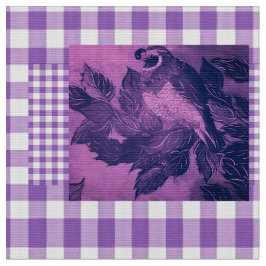 Paarse Chck Quail Stof