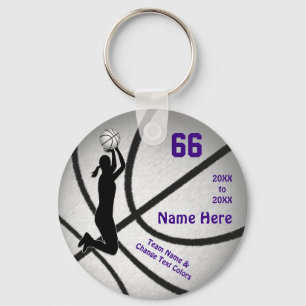 Paarse Cheap Basketball Team Gifts for Girls Sleutelhanger