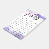 Paarse checkbox voor  kalligrafie post-it® notes (Schuin)