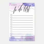 Paarse checkbox voor  kalligrafie post-it® notes (Voorkant)