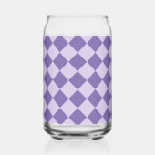 Paarse Checker Diamond Pattern Glass Blikvorm Glas (Links)