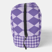 Paarse Checker Diamond Pattern Toilettas Toilettasje (Rechts)