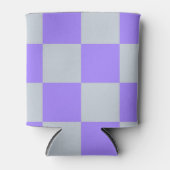 Paarse Checkerboard Retro Classic Modern Geometric Blikjeskoeler (Voorkant)