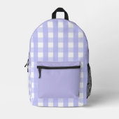 Paarse checkprint Cut Sew Bag Bedrukte Rugzak (Voorkant)