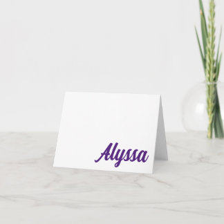 PAARSE CHEER Ft. Worth, TX gepersonaliseerde Note  Notitiekaartje