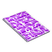 Paarse Cheer Silhouette-laptop Notitieboek (Rechterzijde)
