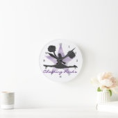 Paarse Cheering Rocks Wall klok (Huis)