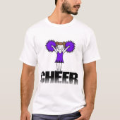 Paarse Cheerlead T-shirts en cadeautjes (Voorkant)