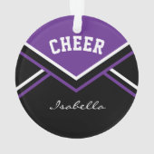 Paarse Cheerleader 📣 💖 Cheer Ornament (achterkant)