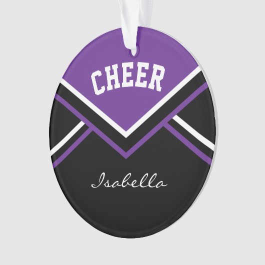 Paarse Cheerleader 📣 💖 Cheer Ornament (voorkant)