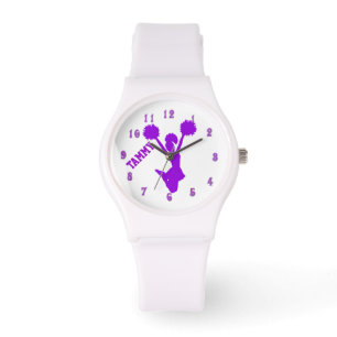 Paarse Cheerleader Custom Watch Horloge