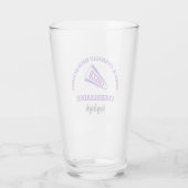 Paarse cheerleader op de middelbare school geperso glas (Achterkant)