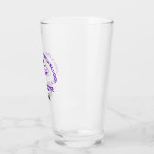 Paarse cheerleader op de middelbare school geperso glas (Links)