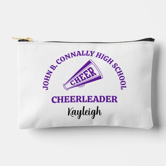 Paarse Cheerleader op de Middelbare School Persoon Etui (Voorkant)