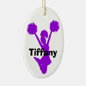 Paarse Cheerleader Ornament (Rechts)