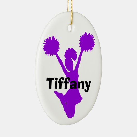 Paarse Cheerleader Ornament (Rechts)