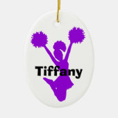 Paarse Cheerleader Ornament (Voorkant)